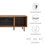 Kurtis 67" TV and Vinyl Record Stand by Lefancy