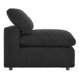 Commix Down Filled Overstuffed Boucle Fabric Armless Chair by Lefancy