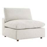 Commix Down Filled Overstuffed Boucle Fabric Armless Chair by Lefancy