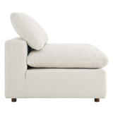 Commix Down Filled Overstuffed Boucle Fabric Armless Chair by Lefancy