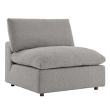 Commix Down Filled Overstuffed Boucle Fabric Armless Chair by Lefancy