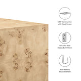Cosmos 36" Square Burl Wood Coffee Table by Lefancy