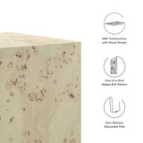 Cosmos 16" Square Burl Wood Side Table by Lefancy