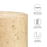 Cosmos 35" Round Burl Wood Coffee Table by Lefancy