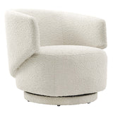 Celestia Boucle Fabric Swivel Chair by Lefancy