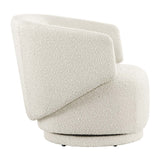 Celestia Boucle Fabric Swivel Chair by Lefancy