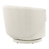 Celestia Boucle Fabric Swivel Chair by Lefancy