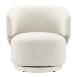 Celestia Boucle Fabric Swivel Chair by Lefancy