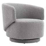 Celestia Boucle Fabric Swivel Chair by Lefancy