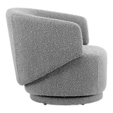 Celestia Boucle Fabric Swivel Chair by Lefancy