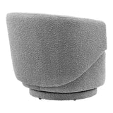 Celestia Boucle Fabric Swivel Chair by Lefancy
