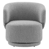 Celestia Boucle Fabric Swivel Chair by Lefancy