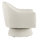 Astral Boucle Fabric Swivel Chair by Lefancy