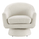 Astral Boucle Fabric Swivel Chair by Lefancy