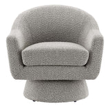 Astral Boucle Fabric Swivel Chair by Lefancy