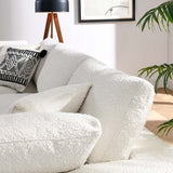 Commix Down Filled Overstuffed Boucle Fabric 3-Seater Sofa by Lefancy