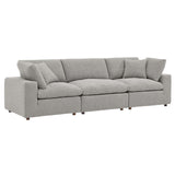 Commix Down Filled Overstuffed Boucle Fabric 3-Seater Sofa by Lefancy