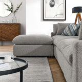 Commix 5-Piece Down Filled Overstuffed Boucle Fabric Sectional Sofa by Lefancy