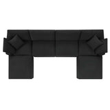 Commix 6-Piece Down Filled Overstuffed Boucle Sectional Sofa by Lefancy