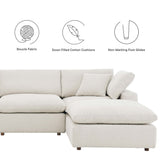 Commix 6-Piece Down Filled Overstuffed Boucle Sectional Sofa by Lefancy