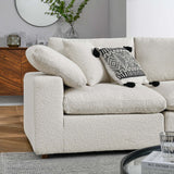 Commix 5-Piece Down Filled Overstuffed Boucle Sectional Sofa by Lefancy