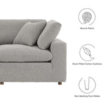 Commix 5-Piece Down Filled Overstuffed Boucle Sectional Sofa by Lefancy