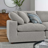 Commix 5-Piece Down Filled Overstuffed Boucle Sectional Sofa by Lefancy