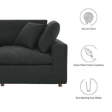 Commix 6-Piece Down Filled Overstuffed Boucle Fabric Sectional Sofa by Lefancy