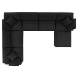 Commix 7-Piece Down Filled Overstuffed Boucle Sectional Sofa by Lefancy