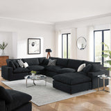 Commix 7-Piece Down Filled Overstuffed Boucle Sectional Sofa by Lefancy