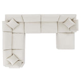 Commix 7-Piece Down Filled Overstuffed Boucle Sectional Sofa by Lefancy