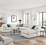 Commix 7-Piece Down Filled Overstuffed Boucle Sectional Sofa by Lefancy