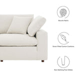 Commix 8-Piece Down Filled Overstuffed Boucle Fabric Sectional Sofa by Lefancy