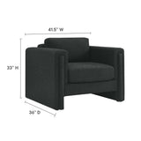 Visible Boucle Fabric Armchair by Lefancy