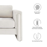 Visible Boucle Fabric Armchair by Lefancy