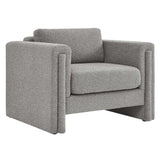 Visible Boucle Fabric Armchair by Lefancy