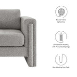 Visible Boucle Fabric Armchair by Lefancy