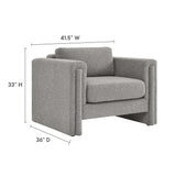 Visible Boucle Fabric Armchair by Lefancy