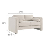 Visible Fabric Loveseat by Lefancy