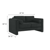 Visible Boucle Fabric Loveseat by Lefancy