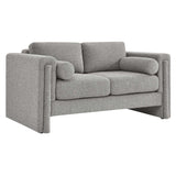 Visible Boucle Fabric Loveseat by Lefancy