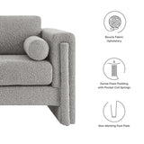 Visible Boucle Fabric Loveseat by Lefancy