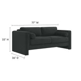 Visible Boucle Fabric Sofa by Lefancy
