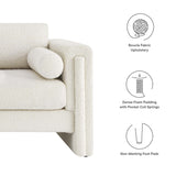 Visible Boucle Fabric Sofa by Lefancy