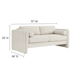 Visible Boucle Fabric Sofa by Lefancy