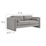 Visible Boucle Fabric Sofa by Lefancy