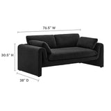 Waverly Boucle Fabric Sofa by Lefancy