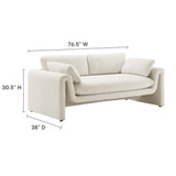 Waverly Boucle Fabric Sofa by Lefancy