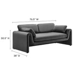 Waverly Performance Velvet Sofa by Lefancy