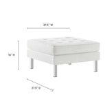Loft Tufted Vegan Leather Sofa and Ottoman Set by Lefancy